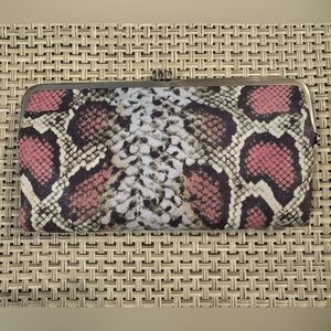 HOBO Colorful Snake Print Clutch